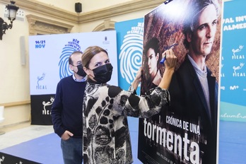 Mariana Barassi presentando su película en el Festival de Alacant. (NAIZ)