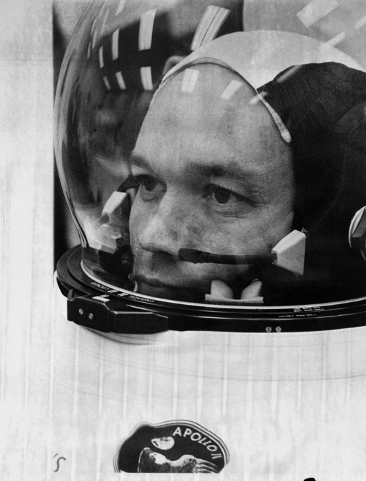 Collins, poco antes del inicio de la misión que le llevó, junto a Aldrin y Armstrong, a la Luna, en 1969. (NASA/AFP) 