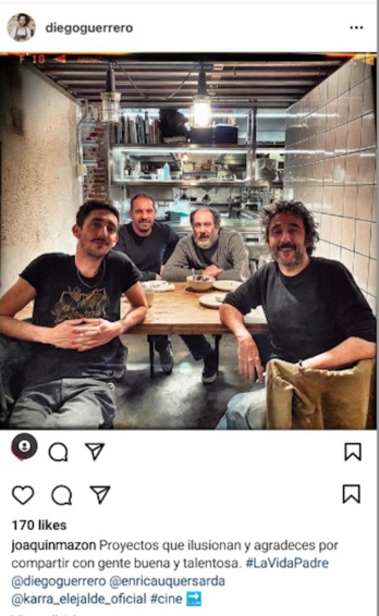 Joaquín Manzón ha informado del rodaje en su cuenta de Instagram. (NAIZ)