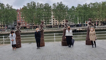 ‘Zirgariak’ eskultura-multzoaren inaugurazioa. (BIZKAIKO ALDUNDIA)