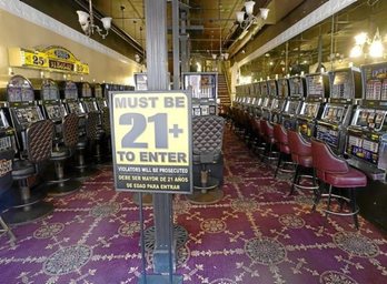 Imagen de tragaperras en un casino de EEUU.
