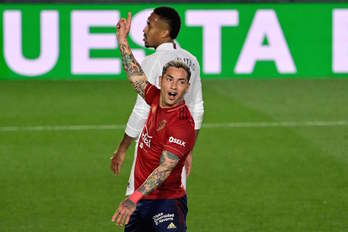 Chimy Ávila durante el partido ante el Real Madrid. (Javier SORIANO / AFP)