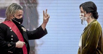 Nacho Cano, en el final de campaña de Ayuso. 