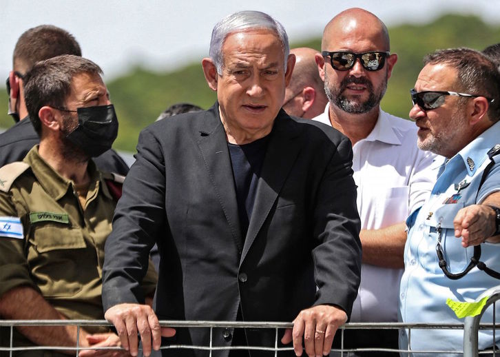 El primer ministro israelí en funciones, Benjamin Netanyahu (Ronen ZVULUN/AFP)