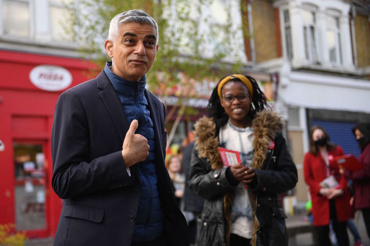 Sadiq Khan, Londreseko udal hauteskundeetan faborito. (Justin TALLIS / AFP)