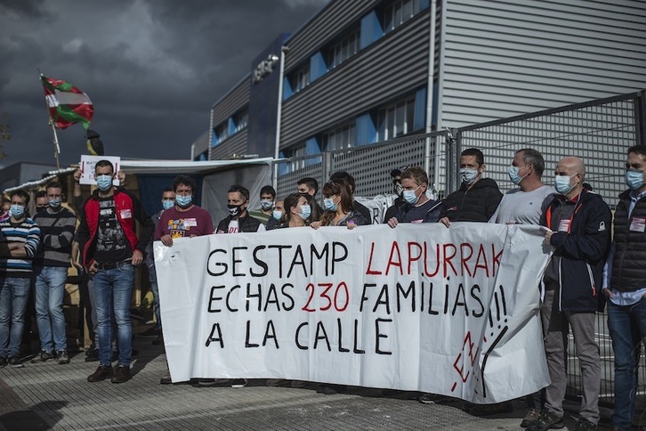 Las plantillas de Matricerías Deusto y GTS se movilizaron en noviembre pasado contra los despidos acordados por la dirección de Gestamp. (Aritz LOIOLA | FOKU)