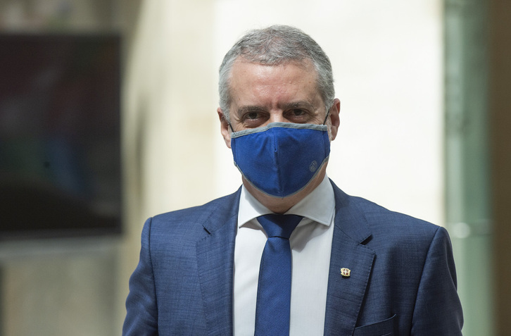 Iñigo Urkullu ha llegado sonriente a la reunión del LABI pese al revés judicial. (Irekia)