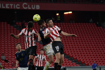 Budimir ha marcado el empate de Osasuna en el tramo final. (Aritz LOIOLA / FOKU)