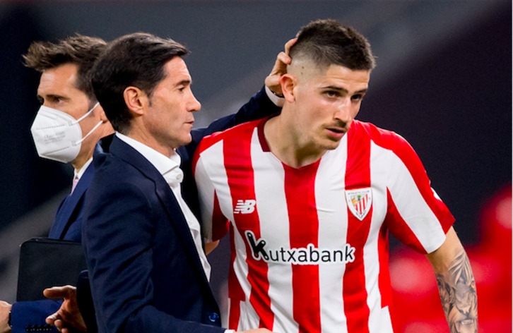 Sancet gero eta hobeago moldatzen ari da Marcelinok eskatzen dioenari. (@AthleticClub)