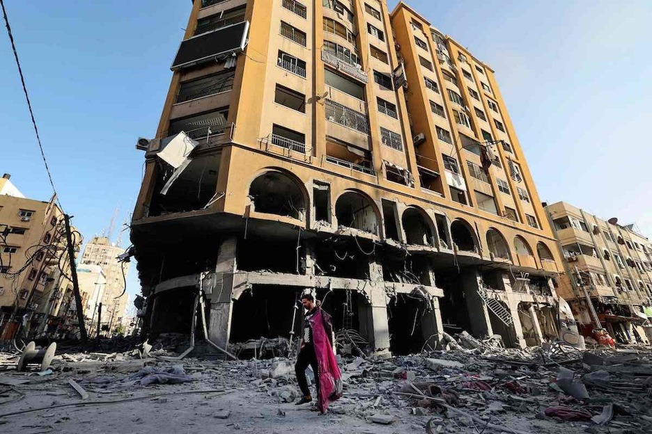Edificios derruidos en Gaza. (Mahmud HAMS/AFP)