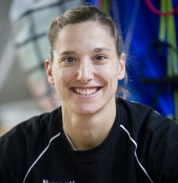 Andrea Barnó, en los días previos a la final de la Champions. (Jagoba MANTEROLA / FOKU)