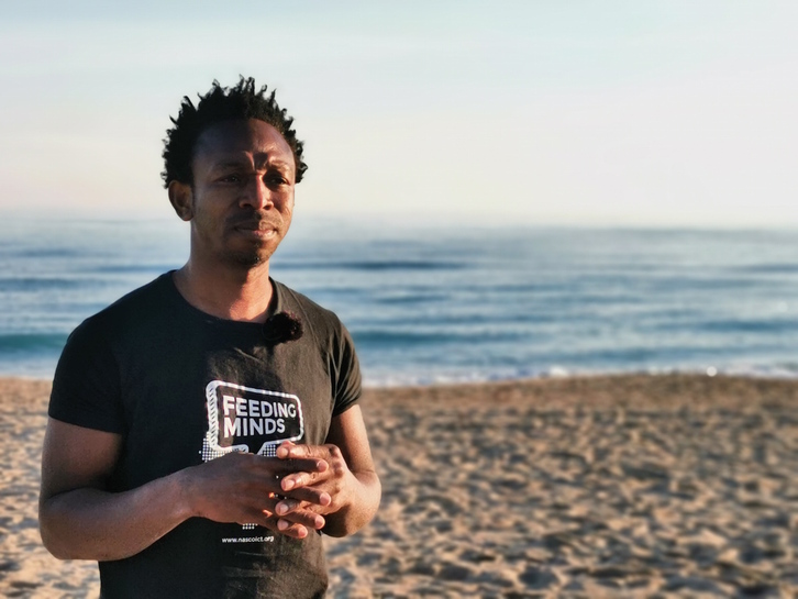 Foto cedida por Ousman Umar, quien a los 13 años partió de la selva de Ghana hacia «el País de los Blancos». (NAIZ)