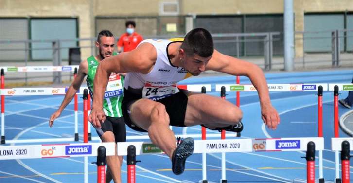 Asier Martínez, en plena competición. (PAMPLONA ATLÉTICO)