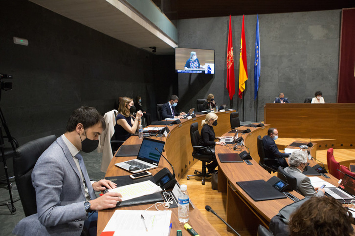 Bancada de Navarra Suma en el Parlamento navarro. (NAFARROAKO PARLAMENTUA)