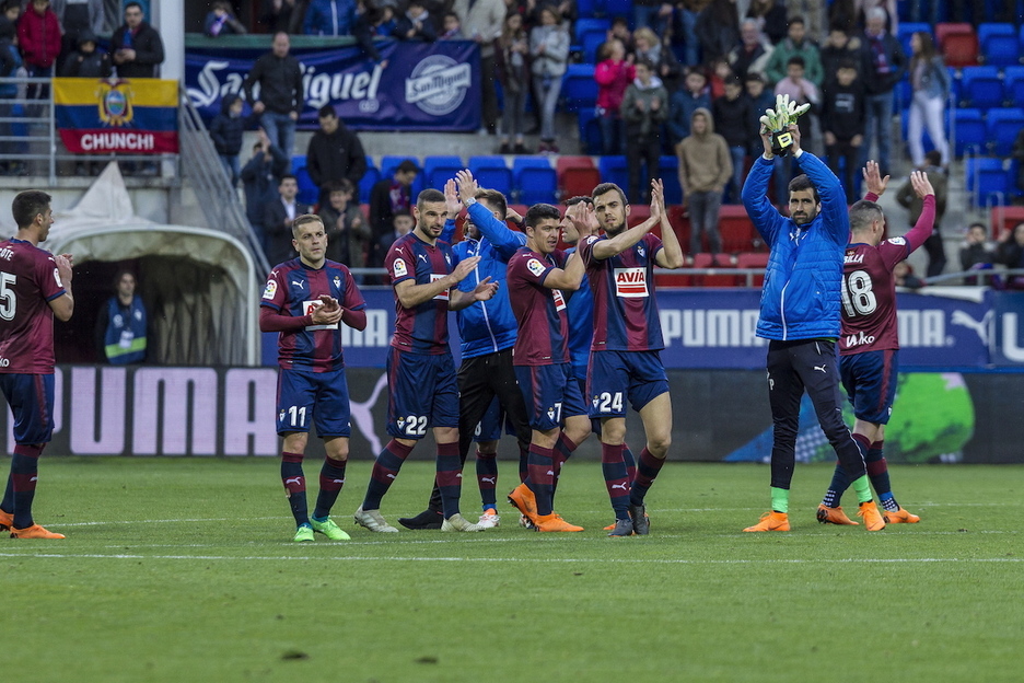 La 2017-18 fue la mejor temporada. El Eibar peleó por entrar en Europa y terminó 9º, con 51 puntos.  (Aritz LOIOLA / FOKU)