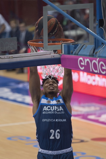 La mejor noticia para Gipuzkoa Basket ha sido la vuelta de Echenique tras su grave lesión. (Juan Carlos RUIZ/FOKU)