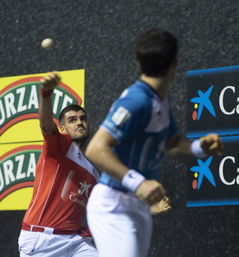 Joseba Ezkurdia reconoce tener clavada la espina de no haber podido eliminar a Altuna en el Manomanista. (Jon URBE/FOKU)