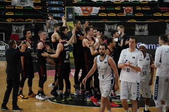 La victoria ante el Burgos permite a Bilbao Basket depender de sí mismos. (Aritz LOIOLA/FOKU)