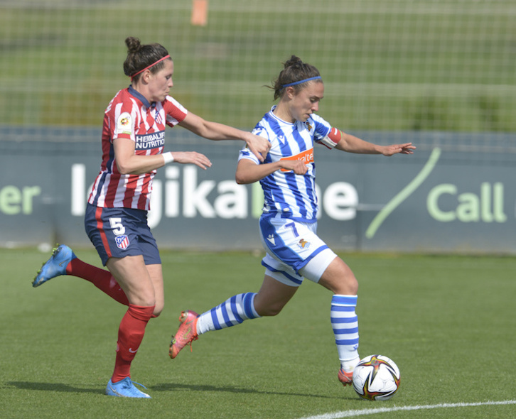 La Real ha perdido sus dos enfrentamientos anteriores de esta temporada, en Liga y Copa, con el Atlético. (Jon URBE/FOKU)