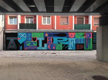 Una de los puntos del barrio objeto del arte urbano. (NAIZ)