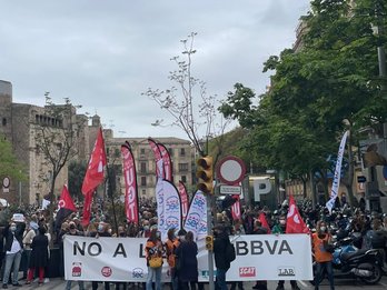 Katalunian asteartean egindako mobilizazioen irudi bat. (@SEC_CIC)