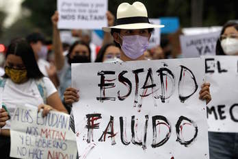 Manifestación contra las muertes de tres jóvenes en Gudalajara. (Ulises RUIZ/AFP)