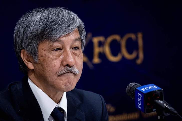 Naoto Ueyama, presidente de Sindicato Nacional de Médicos japoneses. (Behrouz MEHRI / AFP)