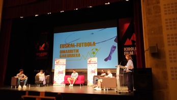 'Euskera goi mailako kirolean' mahai-inguruaren irudia. (NAIZ)