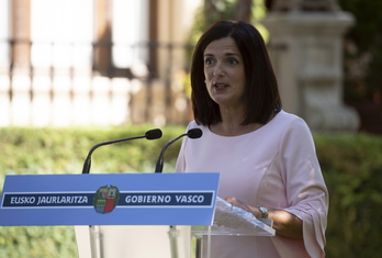 La consejera de Igualdad, Justicia y Políticas Sociales del Gobierno de Lakua Beatriz Artolazabal.      (Raúl BOGAJO)