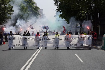 Cabeza de la manifestación. (Aritz LOIOLA / FOKU)