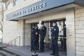 El prsunto agresor, que se encuentra detenido, debe quedar esta tarde a disposición del juez en el Tribunal de Baiona. (Guillaume FAUVEAU)
