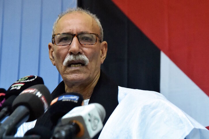 El presidente de la RASD y secretario general del Frente Polisario, Brahim Ghali. (Ryad KRMADI/AFP)