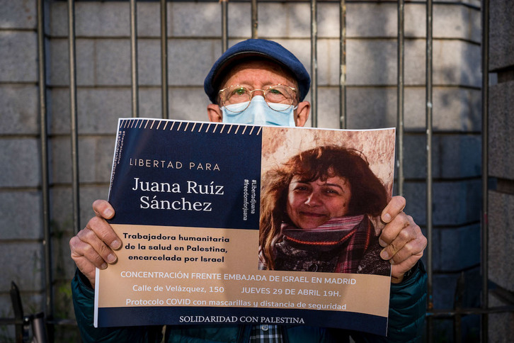 Protesta en Madrid para reclamar la libertad de Juana Ruiz. (EUROPA PRESS)