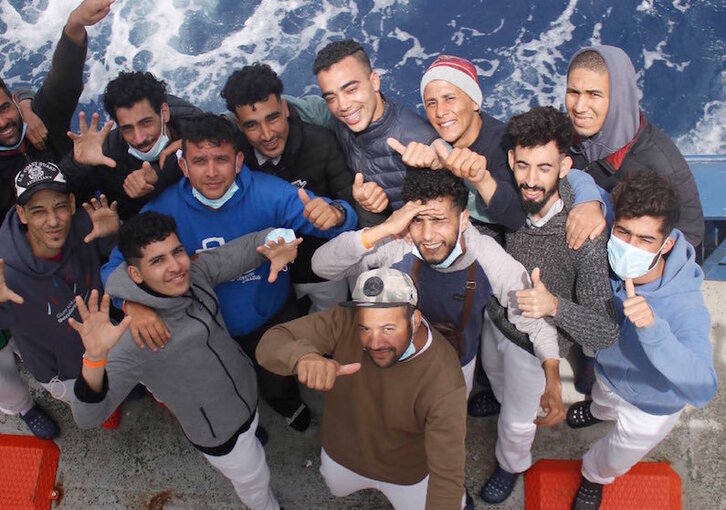 Algunos de los últimos rescatados por el Aita Mari. (@maydayterraneo)