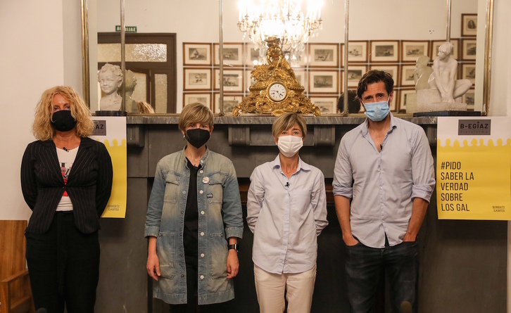 Del Olmo, Jáuregui, Zabala y Botto han dado la noticia y lanzado la plataforma en Madrid. (J. DANAE)