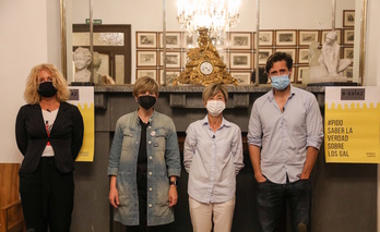 Del Olmo, Jáuregui, Zabala y Botto han dado la noticia y lanzado la plataforma en Madrid. (Marta JARA)