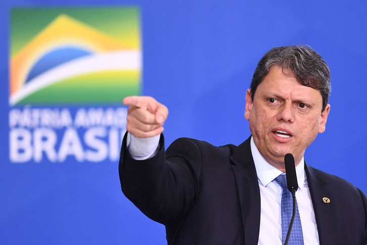 El ministro de Infraestructuras de Brasil, el capitán Tarcisio Gomes de Freitas. (EVARISTO SA) 