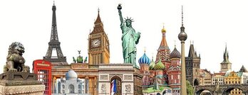 Monumentos emblemáticos de distintos puntos del planeta. (GETTY IMAGES)