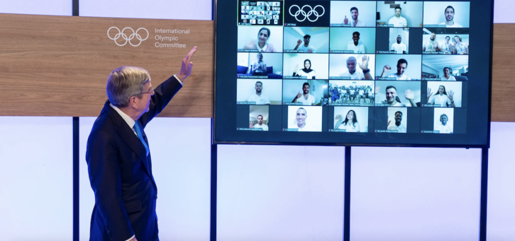 El presidente del COI presenta los atletas que conformarán el equipo olímpico de refugiados en Tokio 2020. (OLYMPICS.COM)