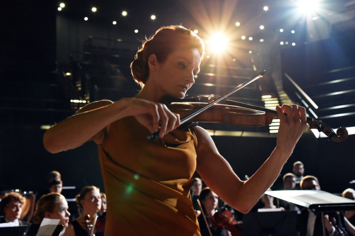 Matleena Kuusniemi como violinista reconvertida en profesora. (NAIZ)
