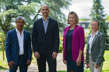 Christophe Martin (avec les lunettes) siège dans la minorité municipale dans la ville du Boucau. © DR