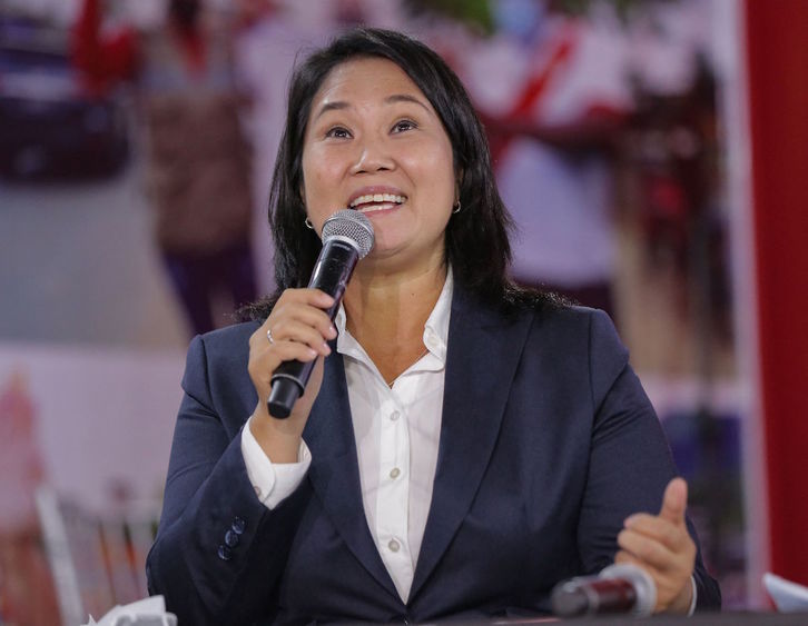 La candidata de Fuerza Perú, Keiko Fujimori. (Luka GONZALES/AFP)