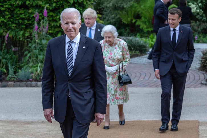 Biden ha convencido al G7 para lanzar un gran plan de infraestructuras frente a China. (Jack HILL/AFP)