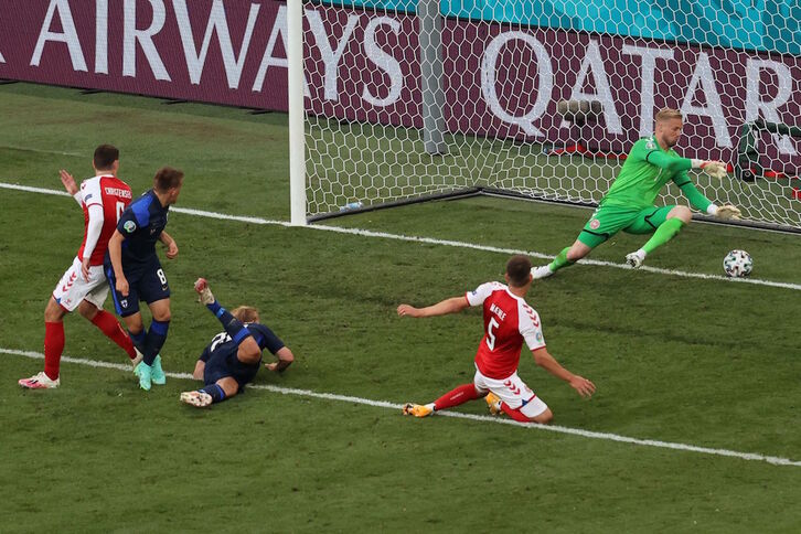 Pohjanpalo ha anotado el gol de la victoria para Finlandia. (Wolfgang RATTAY / AFP) 