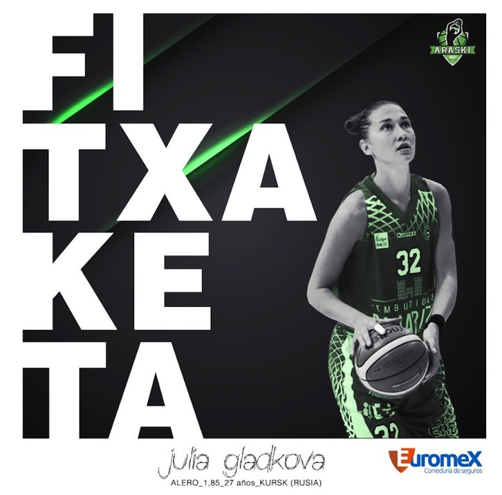 Julia Gladkova aterriza en Araski para colaborar con su poder anotador. (KUTXABANK ARASKI)