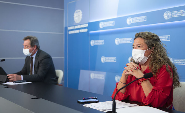 La consejera Sagardui, en rueda de prensa. (IREKIA)