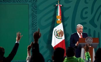 El presidente mexicano, Andrés Manuel López Obrador, ofrece una rueda de prensa el pasado día 7. (Alfredo ESTRELLA / AFP)