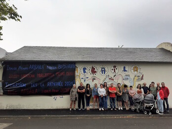 Mobilisation ce jeudi à l'école d'Idaux-Mendy. © DR. © Bob EDME