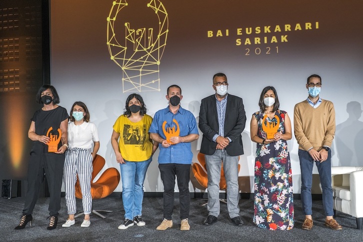 2021eko Bai Euskarari saridunak. (Andoni CANELLADA/FOKU)