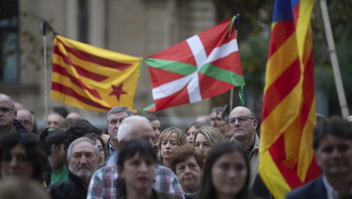 Proces delakoaren sententzia dela eta Gure Eskuk antolaturiko protesta baten artxiboko irudia. (Jor URBE/FOKU)